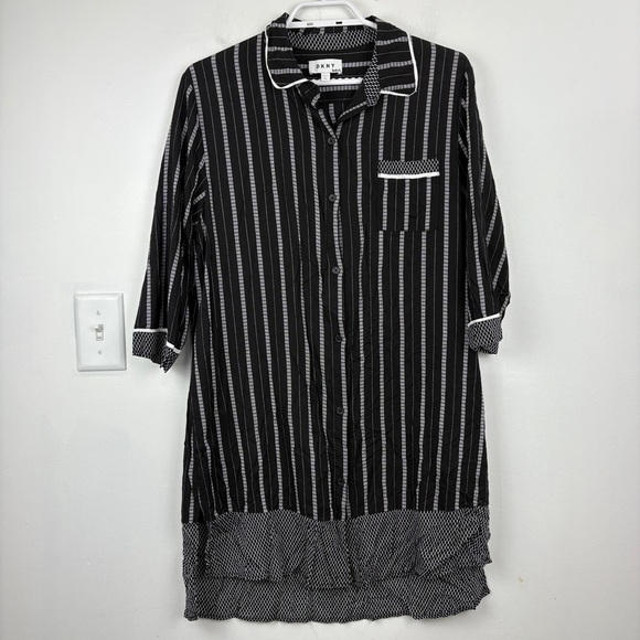 Dkny Other - DKNY Stripe High-low Sleep Shirt Dress